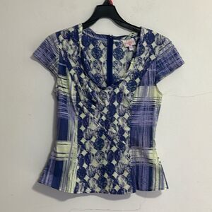 Plenty By Tracy ReeseWomen Size 2 Purple Cap Sleeve Lightweight Stretch Blouse